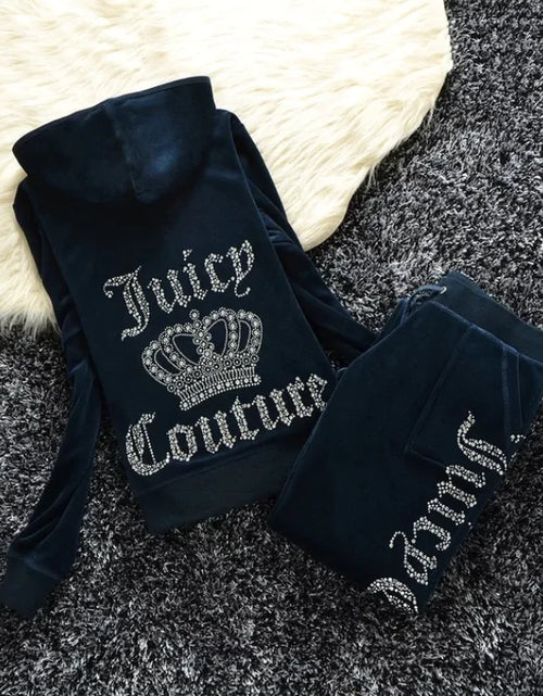 Load image into Gallery viewer, Juicy Sweatshirt and Pants with Diamonds
